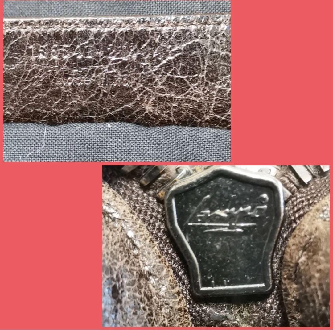 M*a様 バレンシアガ　ダークブラウン レザー トートバッグ