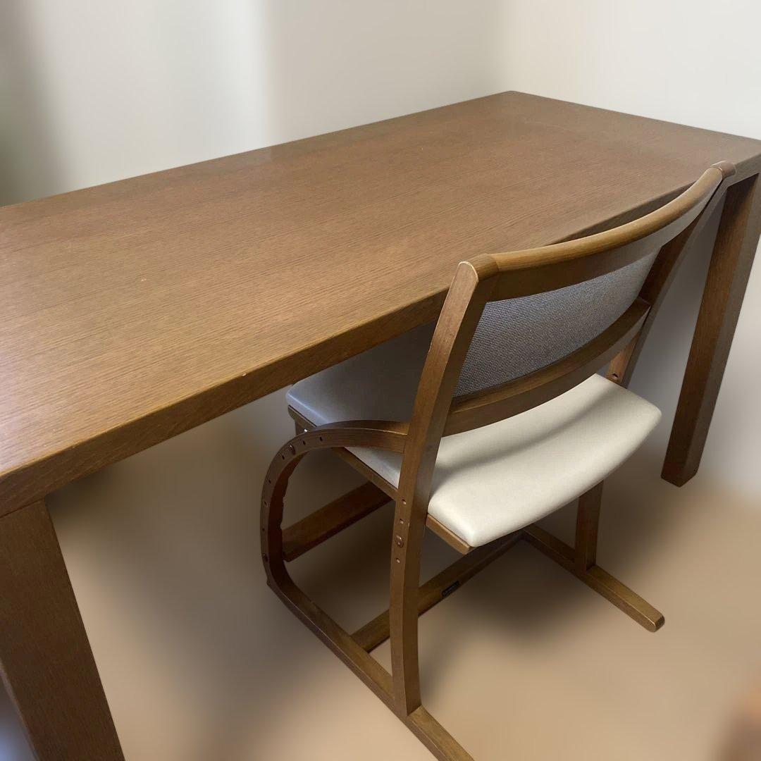 カリモク学習机ボナシェルタ幅広1350mm親子勉強