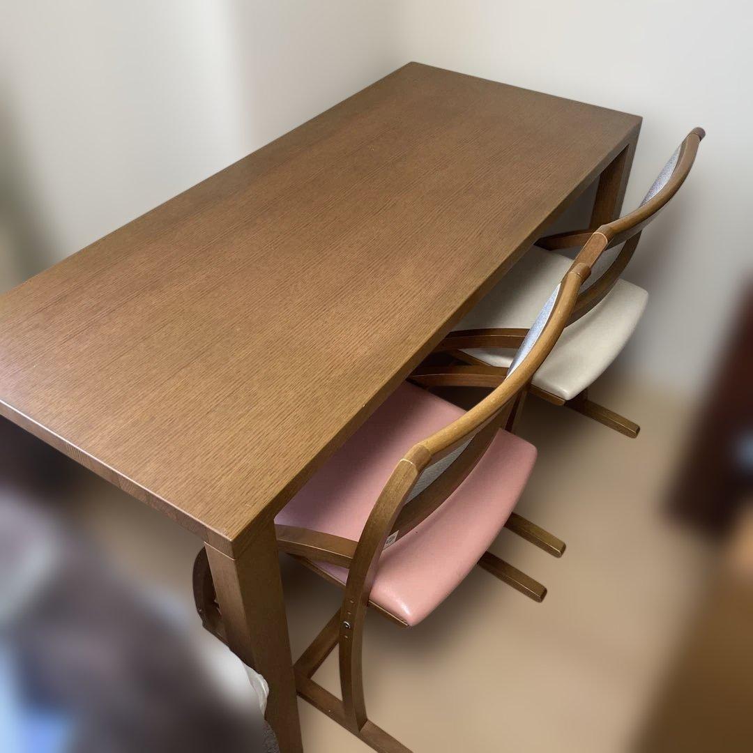 カリモク学習机ボナシェルタ幅広1350mm親子勉強