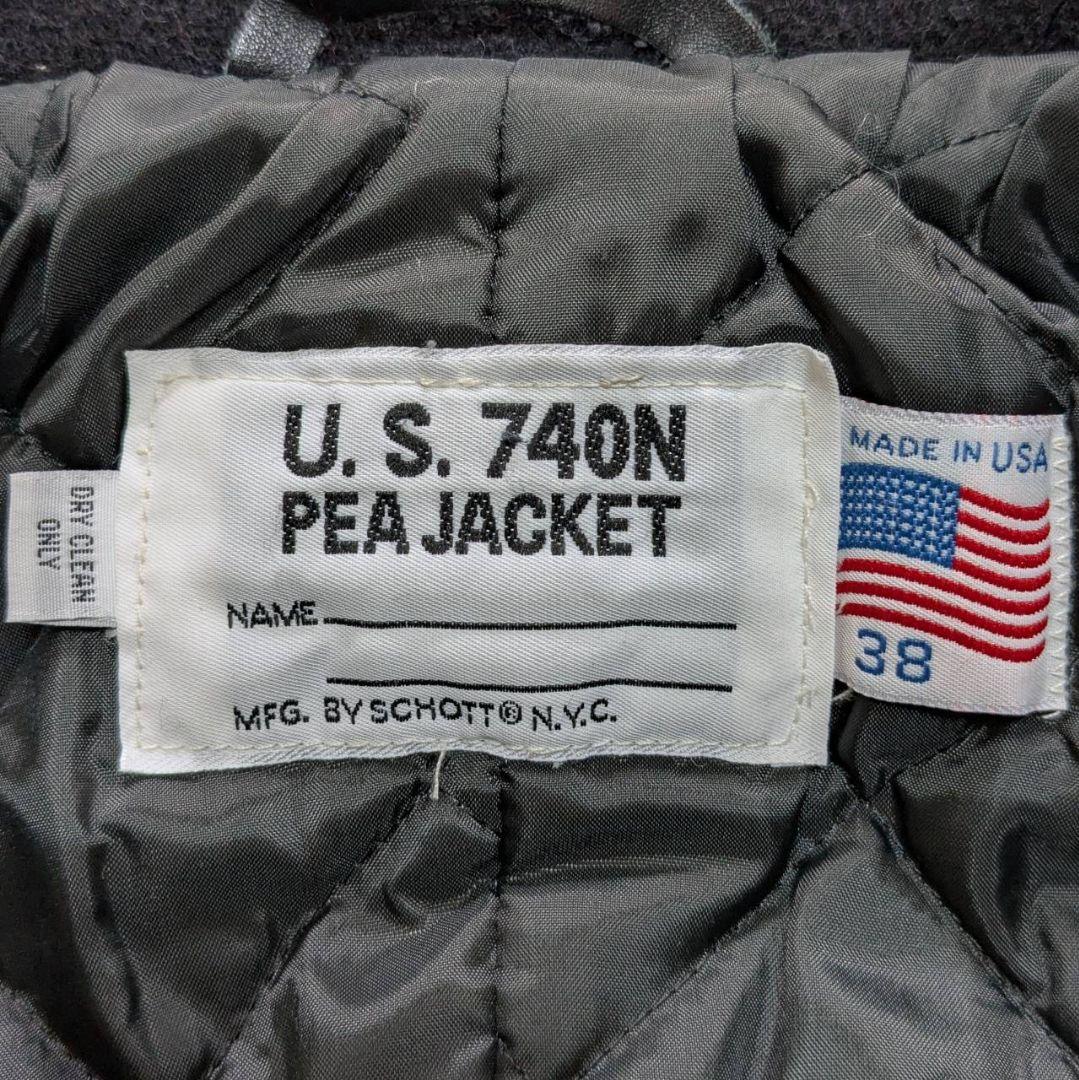 Schott ショット 740N USA製 ピーコート 38 メルトンウール