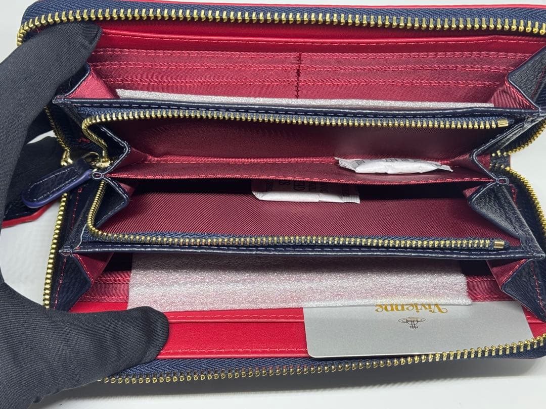 【新品未使用】Vivienne Westwood ネイビー 長財布