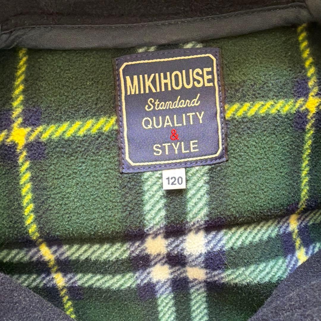 ミキハウス mikihouse フリースダッフルコート 120cm ネイビー