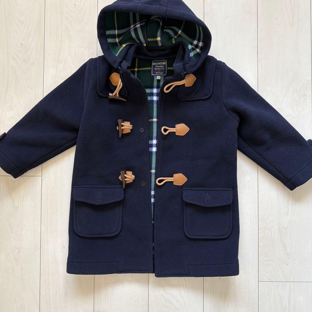 ミキハウス mikihouse フリースダッフルコート 120cm ネイビー
