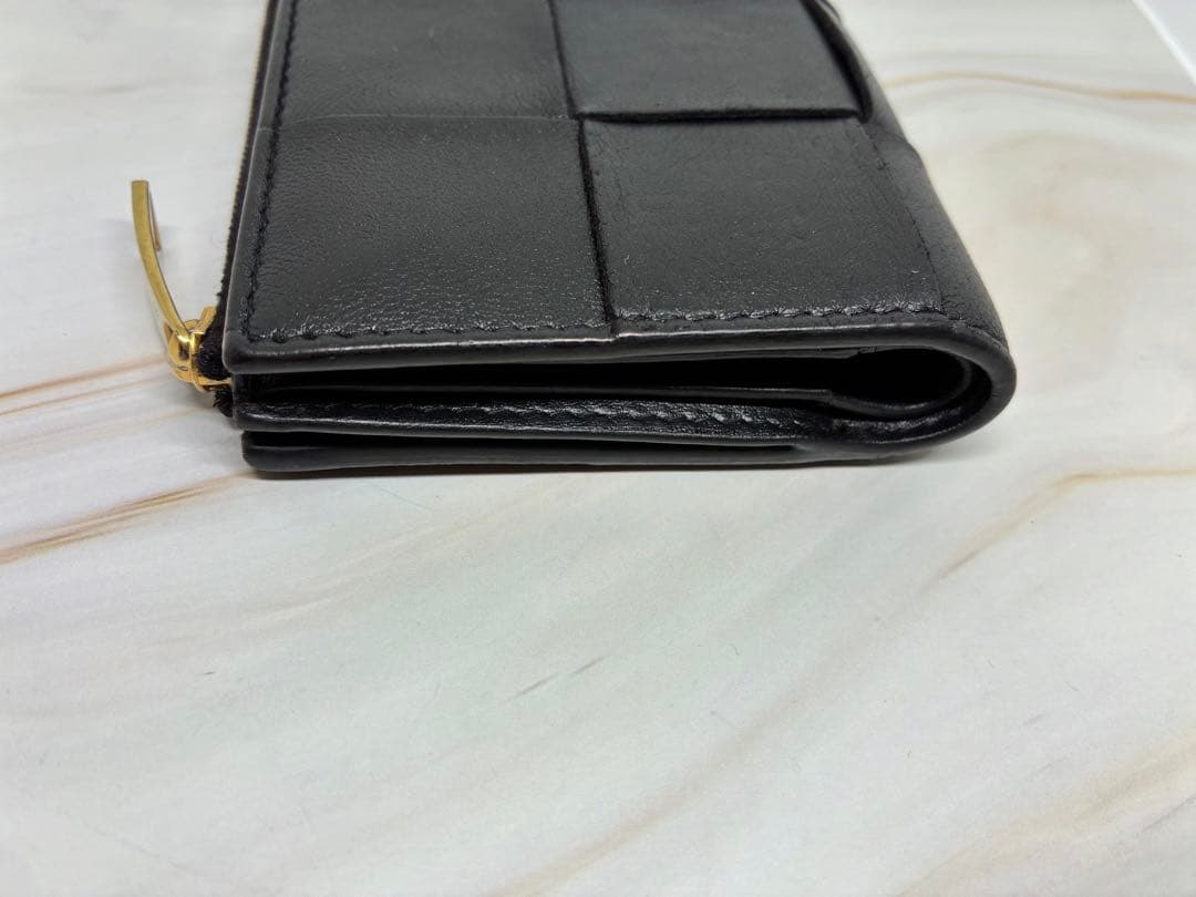 BOTTEGA VENETA カセット スモール 二つ折り財布 ブラック