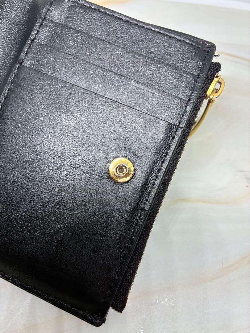 BOTTEGA VENETA カセット スモール 二つ折り財布 ブラック