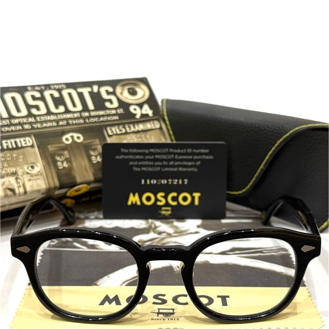 【極美品】日本限定 モスコット レムトッシュ 49 ブラック クリアレンズ