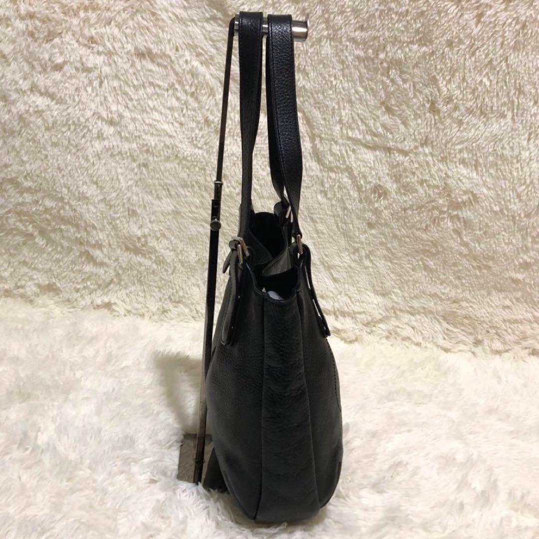 未使用✨ヒロフ レザー　トートバッグ ソーロ　ブラック