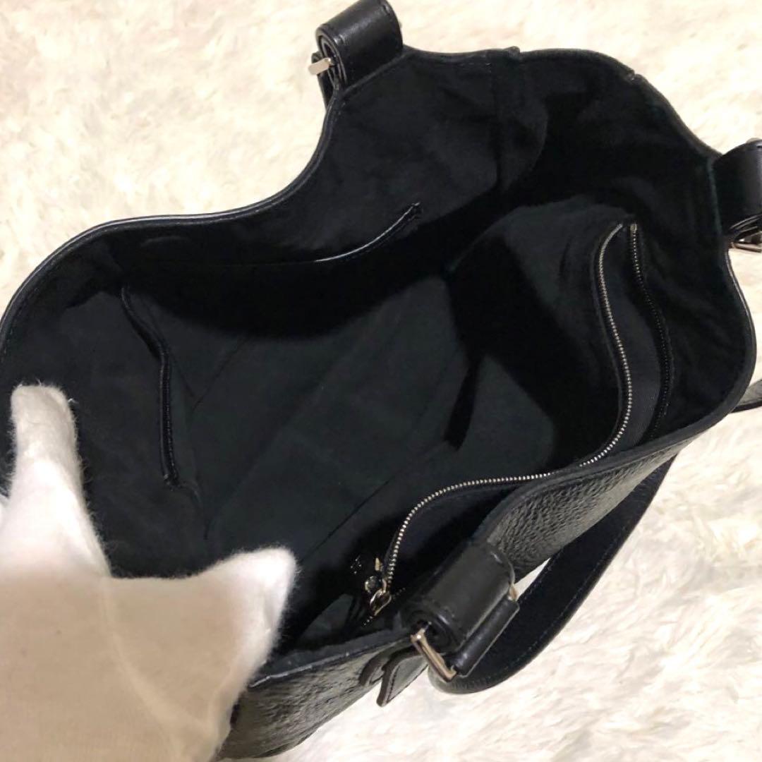 未使用✨ヒロフ レザー　トートバッグ ソーロ　ブラック