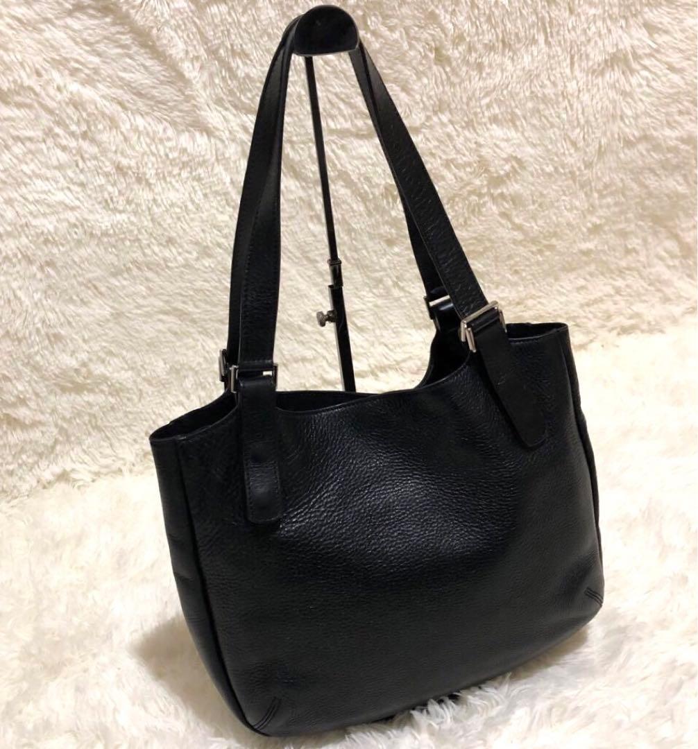 未使用✨ヒロフ レザー　トートバッグ ソーロ　ブラック