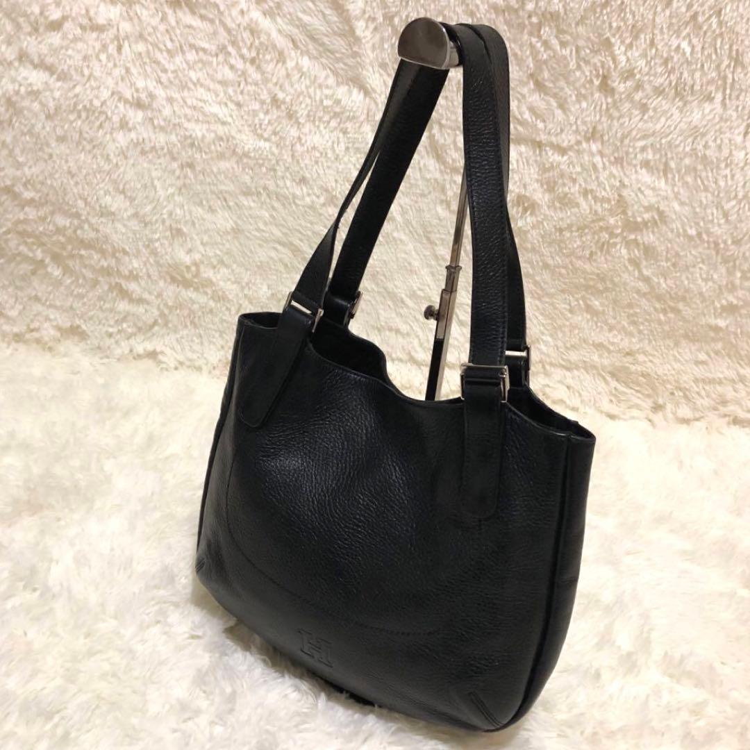 未使用✨ヒロフ レザー　トートバッグ ソーロ　ブラック