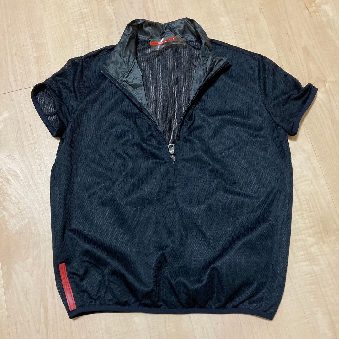 レア！プラダスポーツ メッシュ ハーフジップ カットソー サイズM アーカイブ