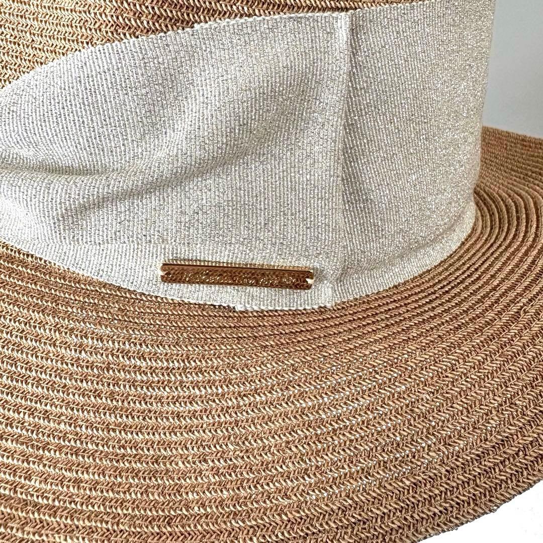 ■美品Athena New York Camilaカミラストローハットシルバー