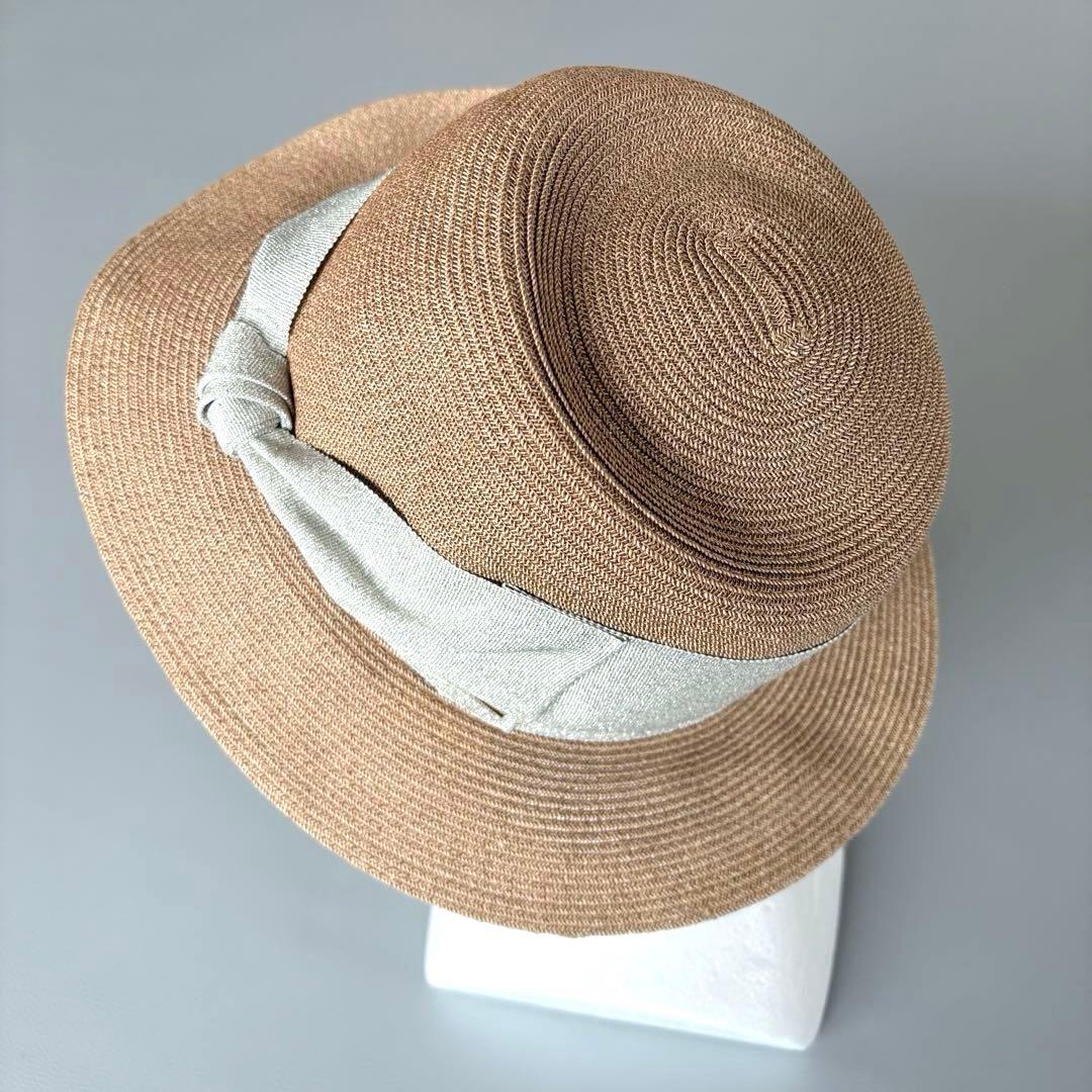 ■美品Athena New York Camilaカミラストローハットシルバー