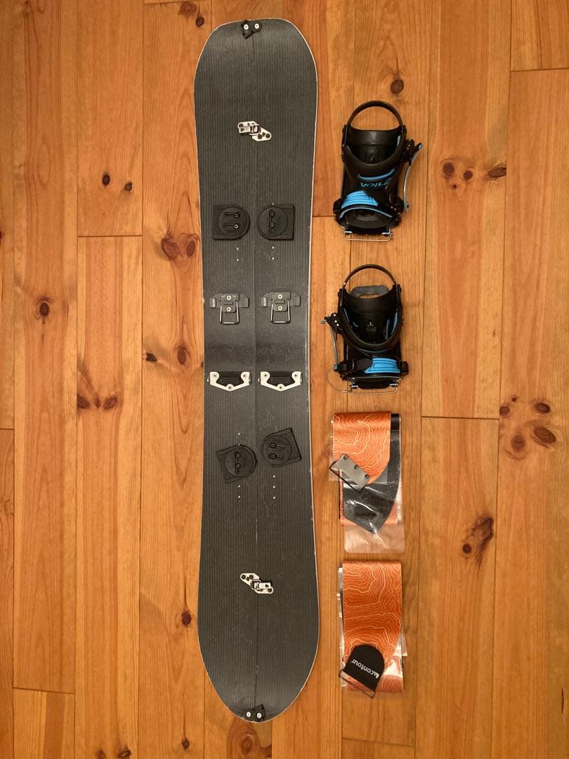 VOLTAGE design スプリットボード163、ビンディング、スキーシール