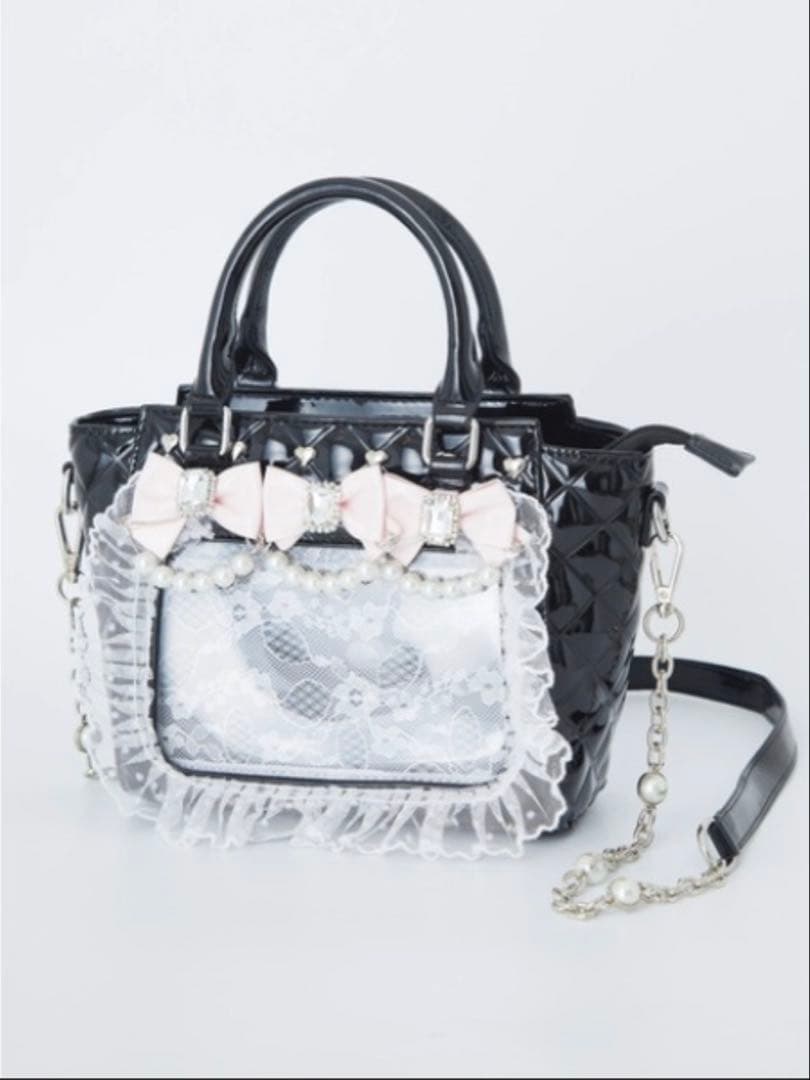 Ank Rouge 確定ファンサのおまじないBag エナメル ブラック