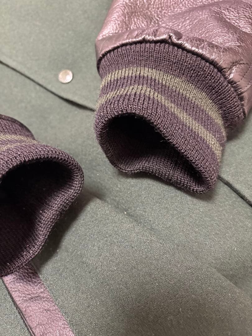 ワコマリア23SSスタジャン　バーシティジャケットM グリーン