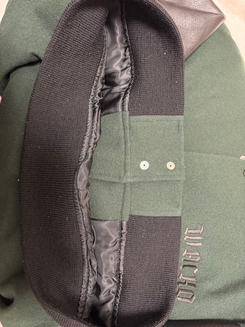 ワコマリア23SSスタジャン　バーシティジャケットM グリーン