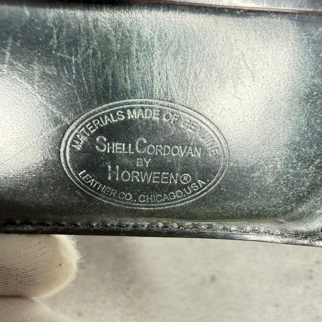 GANZO シェルコードバン2 ２つ折り財布 小銭入れ付き ダークグリーン