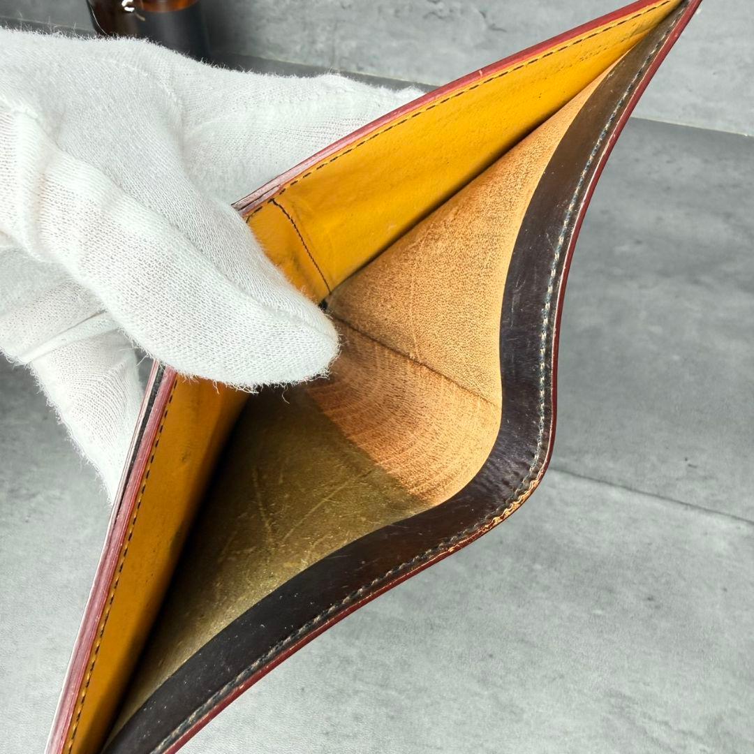 GANZO シェルコードバン2 ２つ折り財布 小銭入れ付き ダークグリーン