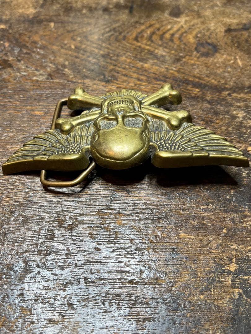 みらりん 　1979年　スカル　髑髏　ブラス　バックル　真鍮　ビンテージ