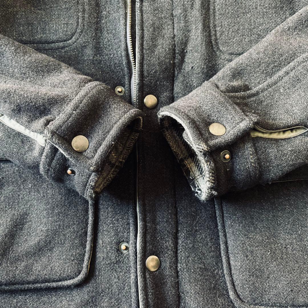 t*t様 L.L.Bean ウールジャケット チェック裏地 ダークグレー　ハーフ