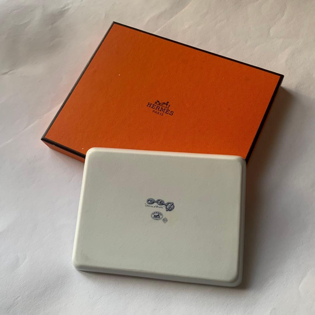 HERMES エルメス シェーヌダンクル スクエアプレート 箱