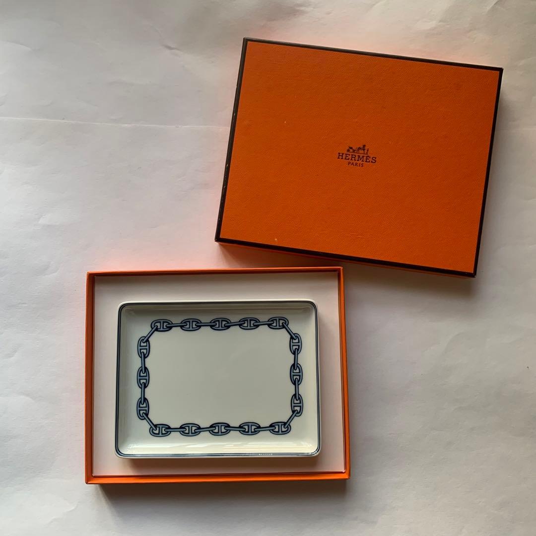 HERMES エルメス シェーヌダンクル スクエアプレート 箱