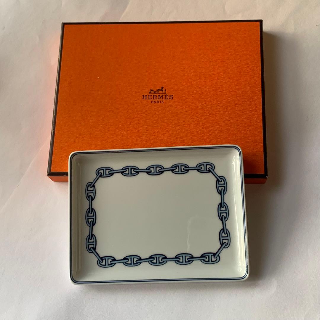 HERMES エルメス シェーヌダンクル スクエアプレート 箱