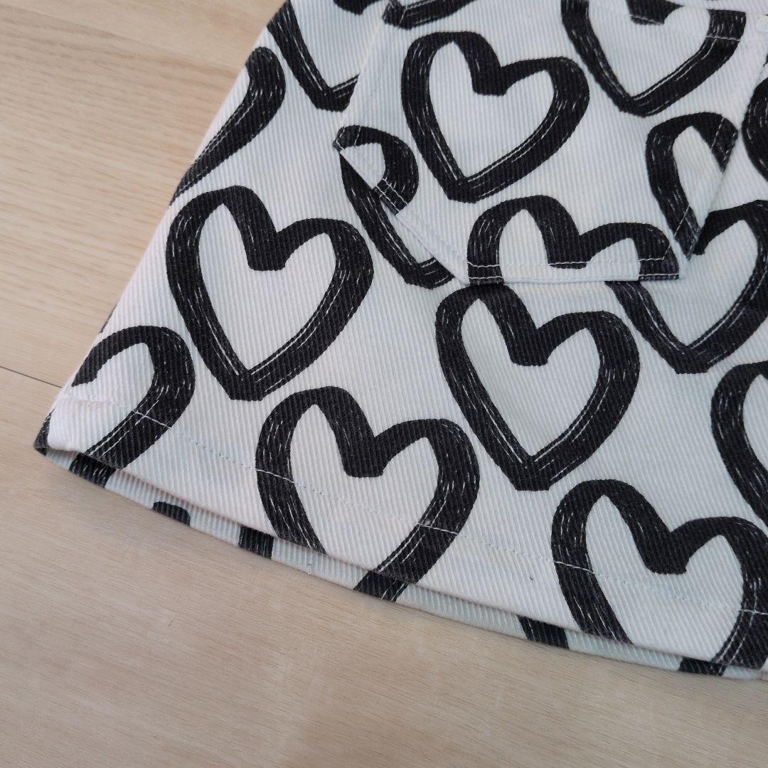 パーリーゲイツ　落書きハート柄スカート　size1