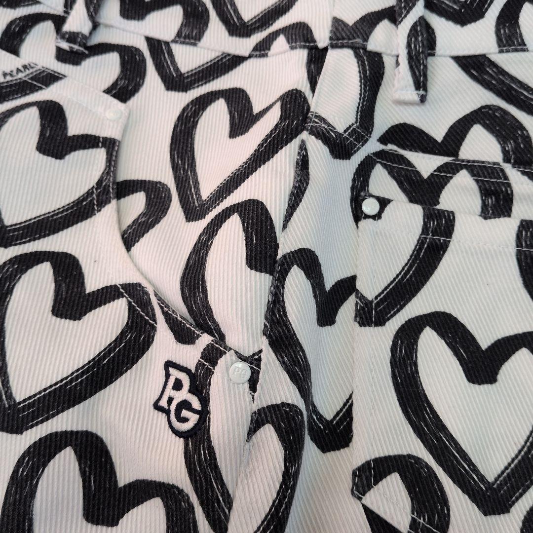 パーリーゲイツ　落書きハート柄スカート　size1