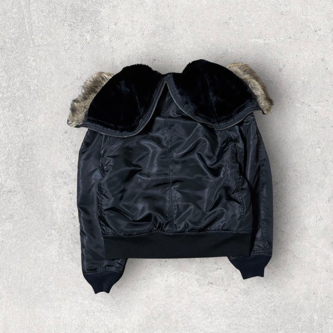 avirex N2B type fur flight jacket M黒