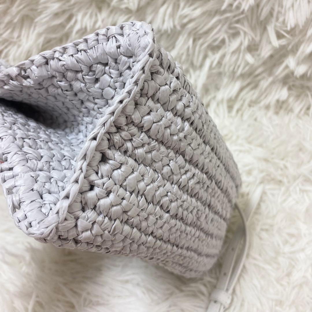 極美品✨FURFUR ラフィアロゴトートバッグ　限定カラー　ルミネ　2way