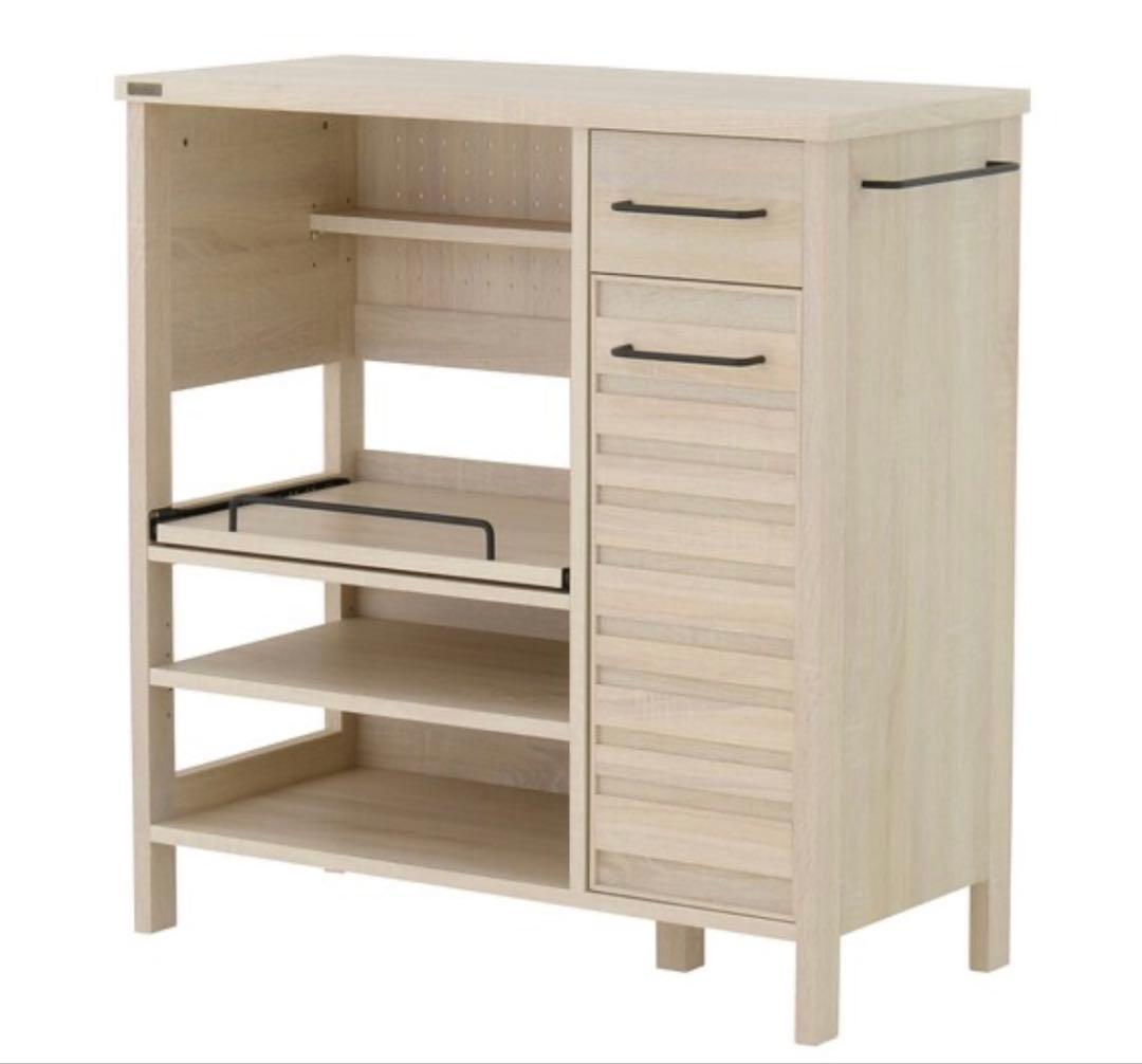 ニトリ レンジボード キッチンボード アイボリー（幅85.4）5/2-6発送不可