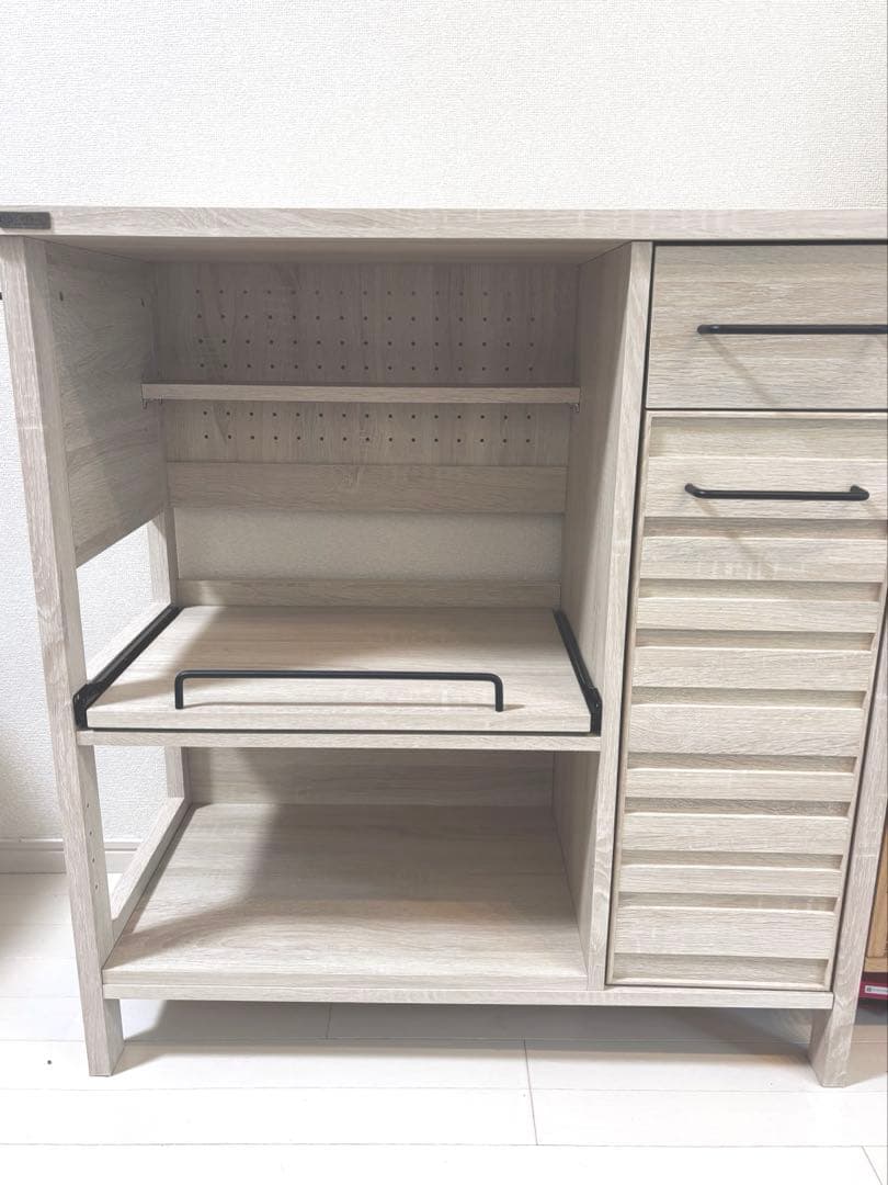 ニトリ レンジボード キッチンボード アイボリー（幅85.4）5/2-6発送不可