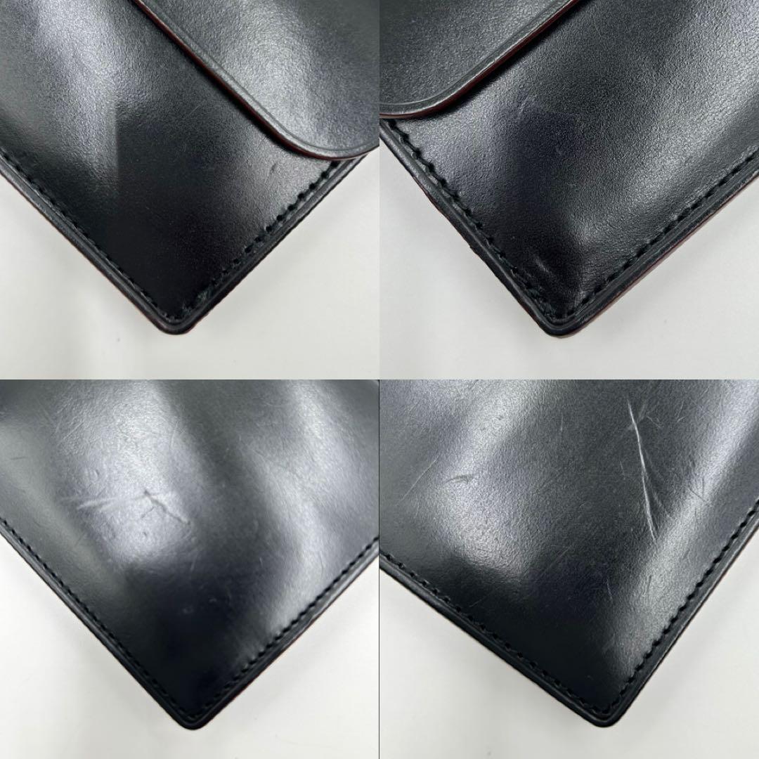 か*ぎ様 【美品】ガンゾ AVON 小銭入れ付きマネークリップ ブライドルレザー