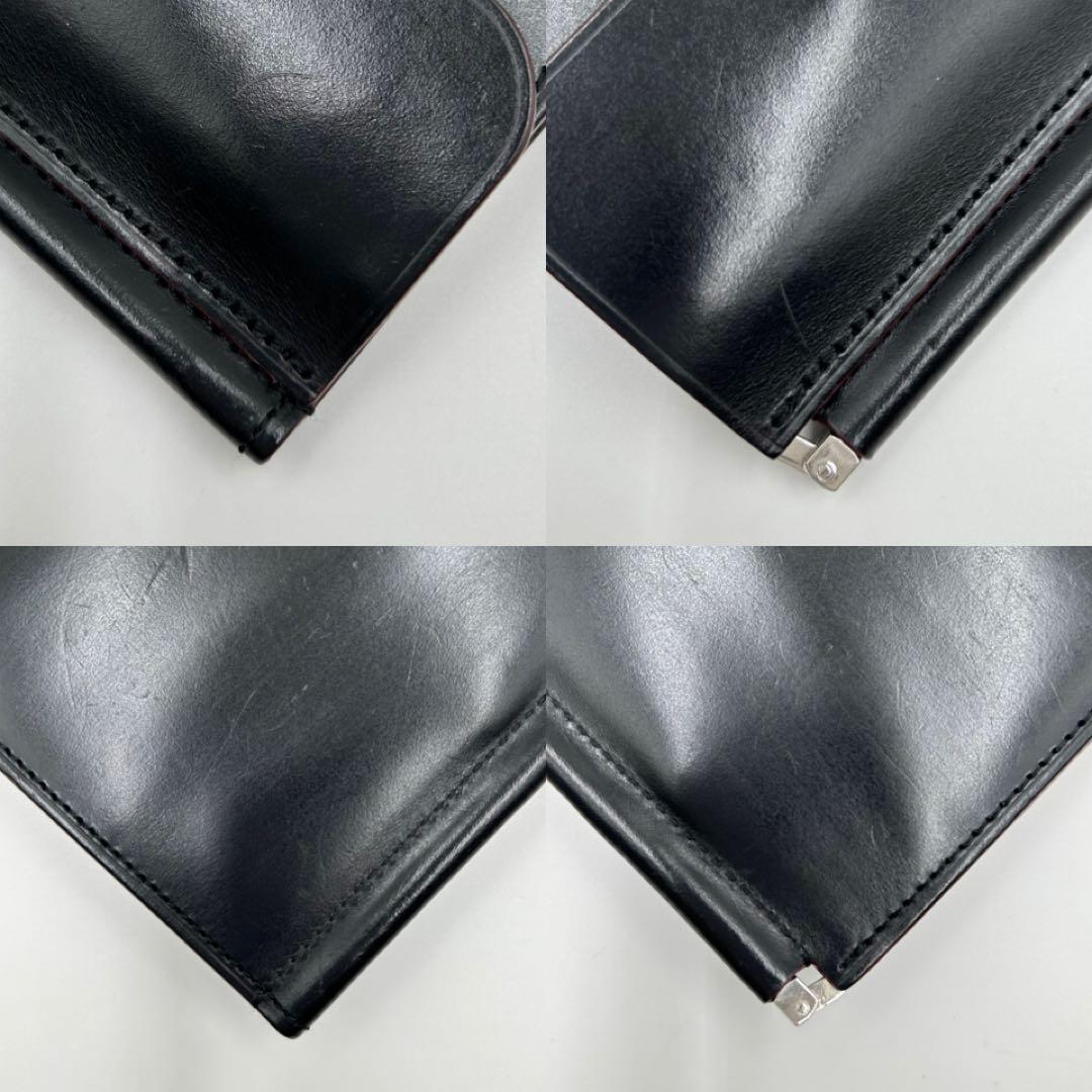 か*ぎ様 【美品】ガンゾ AVON 小銭入れ付きマネークリップ ブライドルレザー