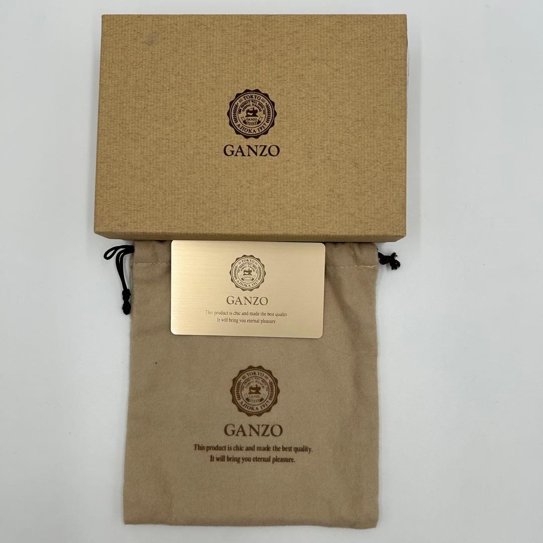 か*ぎ様 【美品】ガンゾ AVON 小銭入れ付きマネークリップ ブライドルレザー