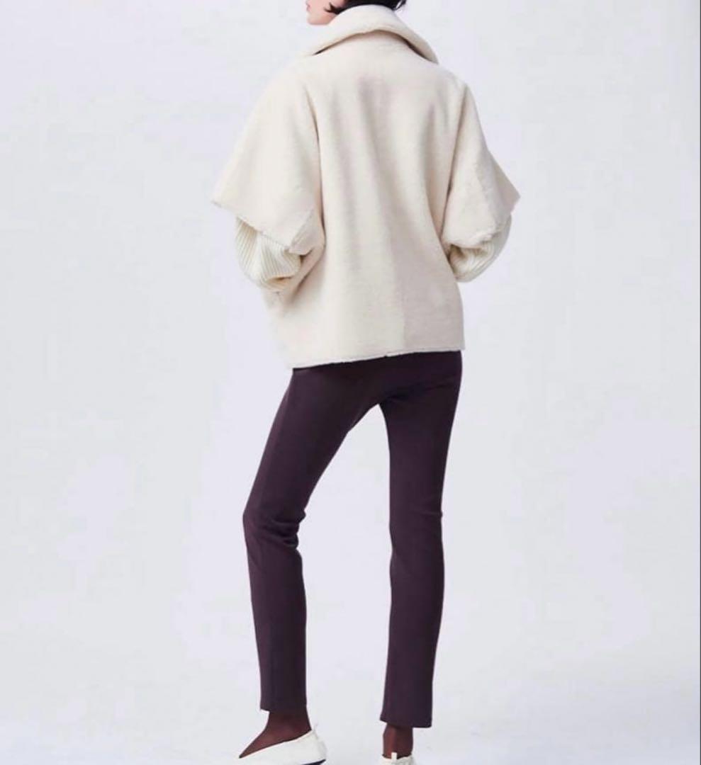 （アッキー）スタニングルアー　ボアポンチョ　アイボリー1