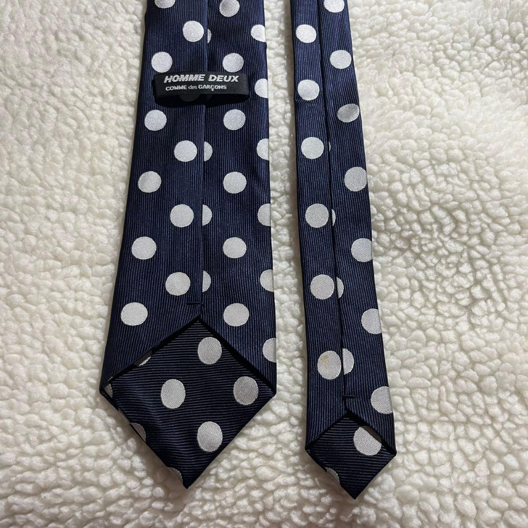【極美品✨】コムデギャルソンオムドゥ ポルカドット柄 濃紺白 ジャガード