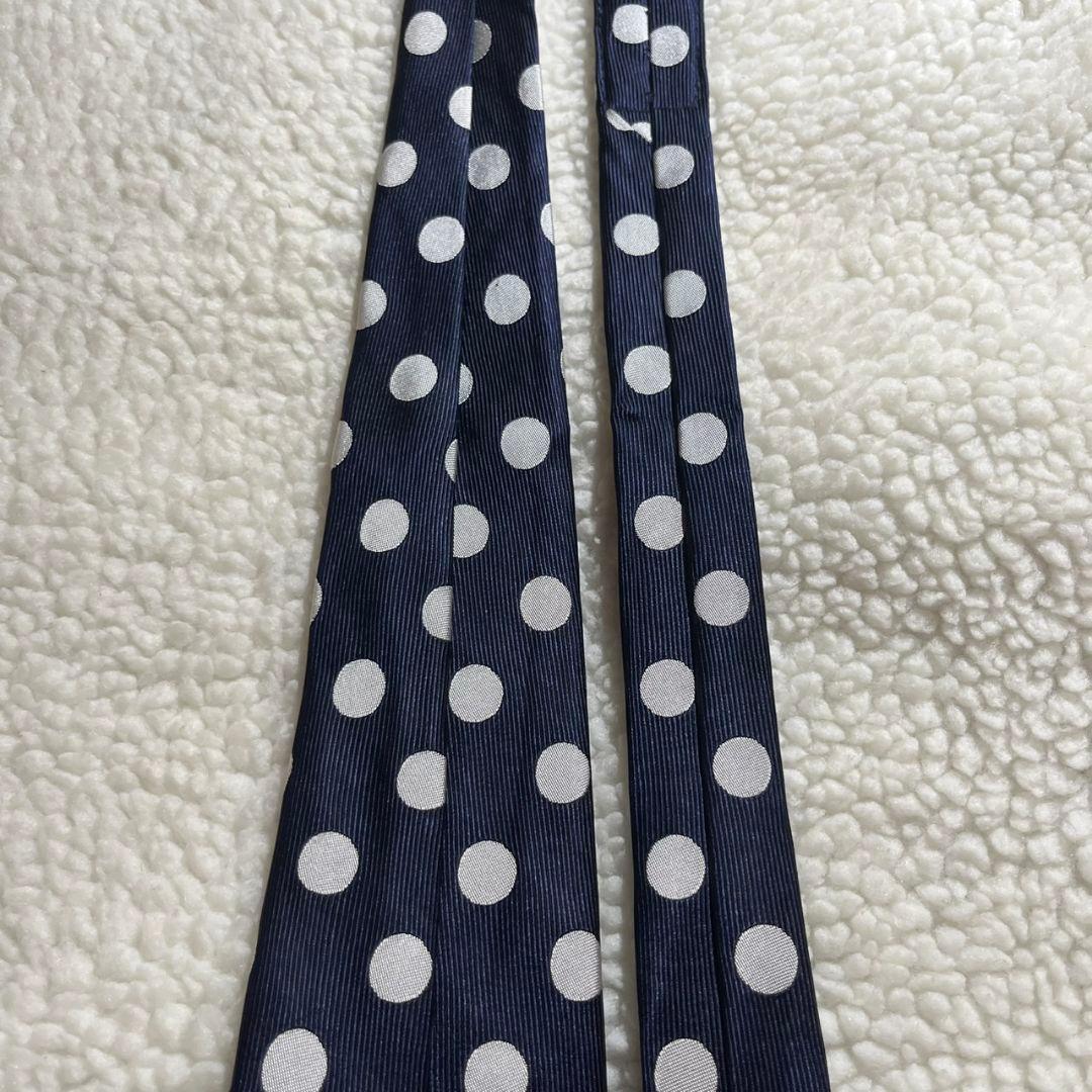 【極美品✨】コムデギャルソンオムドゥ ポルカドット柄 濃紺白 ジャガード