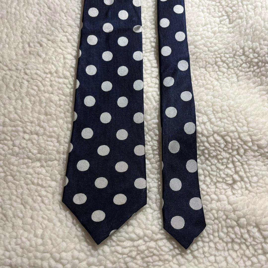 【極美品✨】コムデギャルソンオムドゥ ポルカドット柄 濃紺白 ジャガード