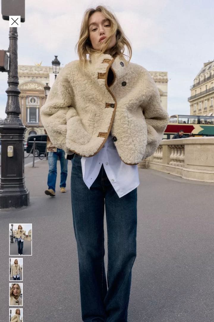 新品タグ付　ZARA リバーシブルダブルフェイスジャケット　M