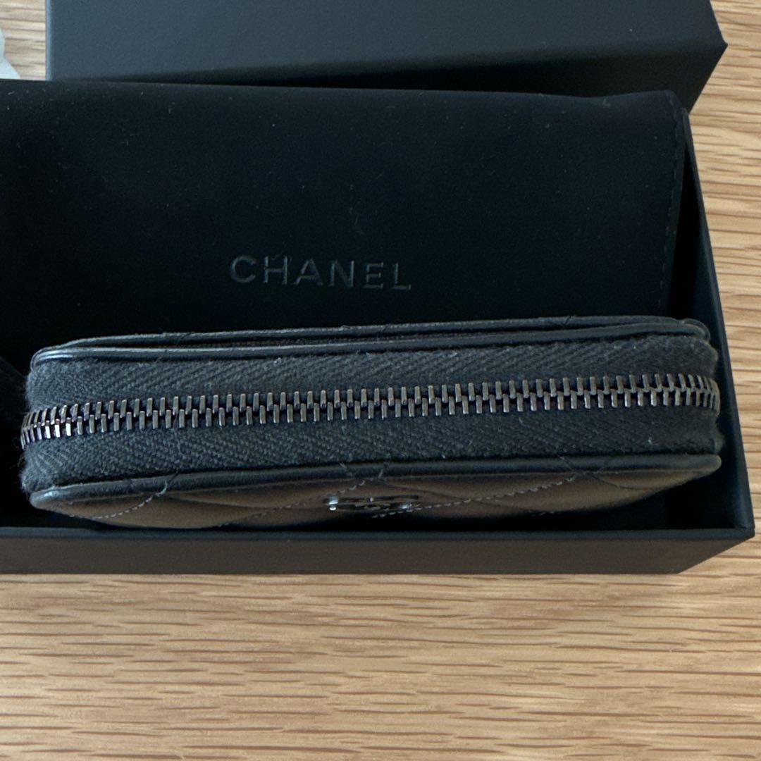レア　シャネル マトラッセ ケース ソーブラック カードケース