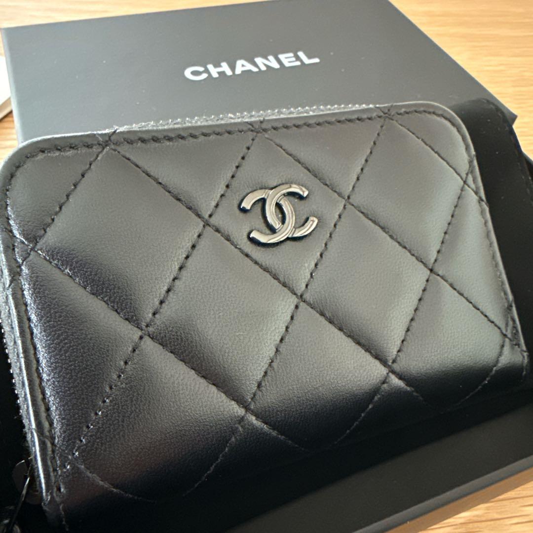 レア　シャネル マトラッセ ケース ソーブラック カードケース