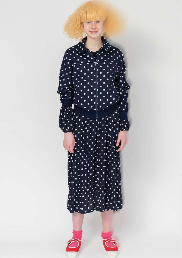 COMMEdesGARÇONS GIRL 23awドット　ジャケット　ネイビー