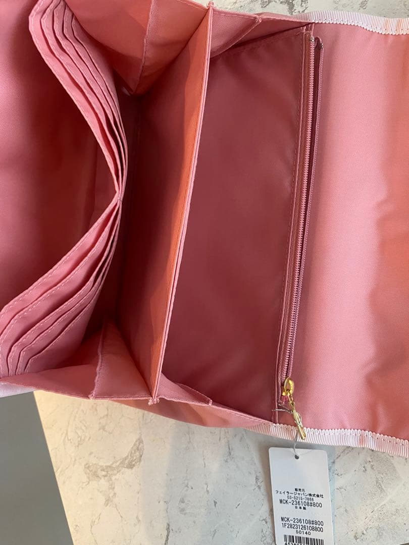 FEHER 猫刺繍 母子手帳ケース ピンク