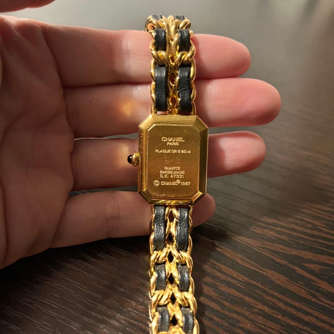 CHANEL SWISS 腕時計 ゴールド/ブラック S