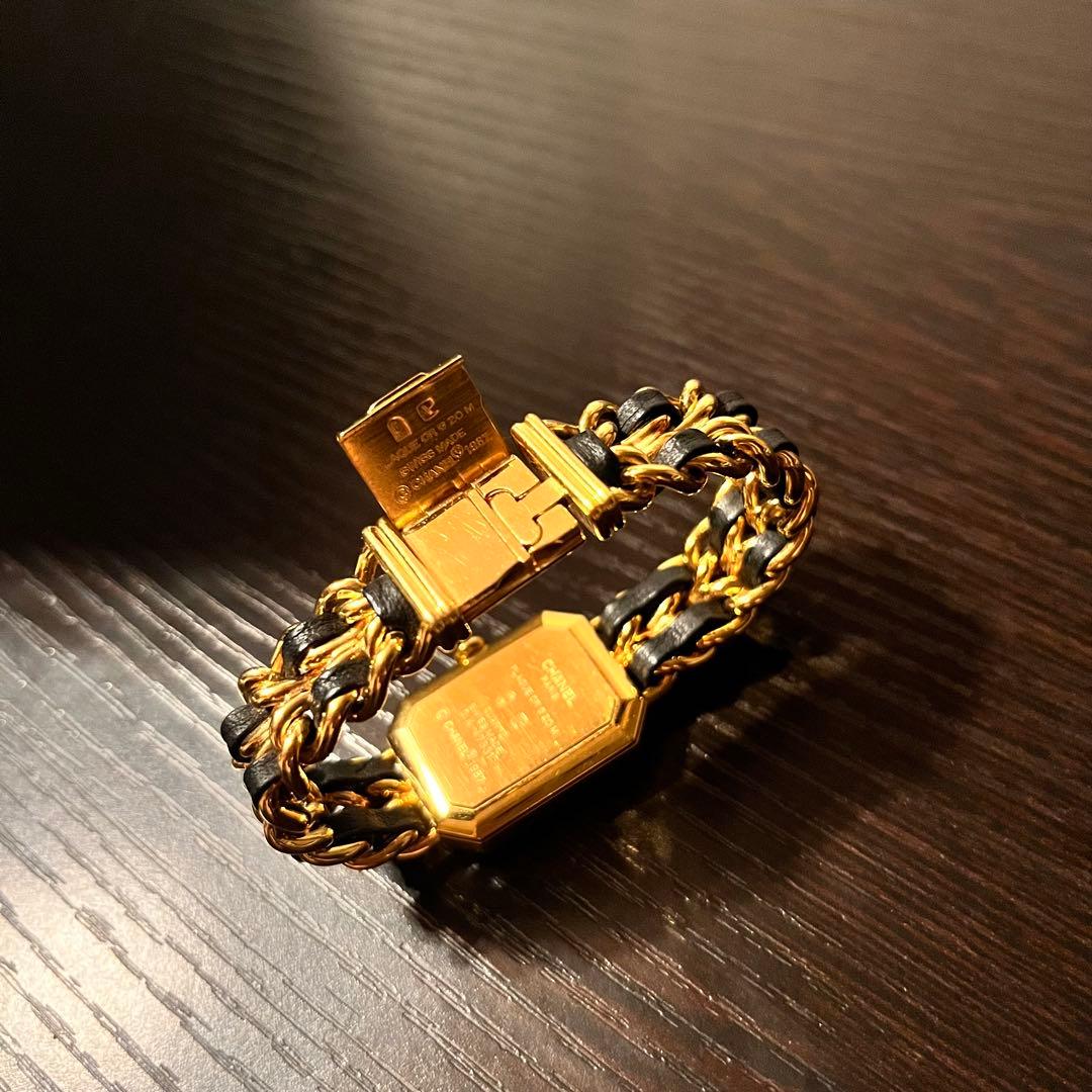 CHANEL SWISS 腕時計 ゴールド/ブラック S