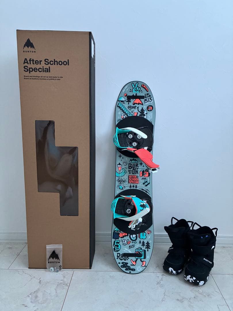 BURTON スノーボード キッズ アフタースクール 3点セット 保証書付き