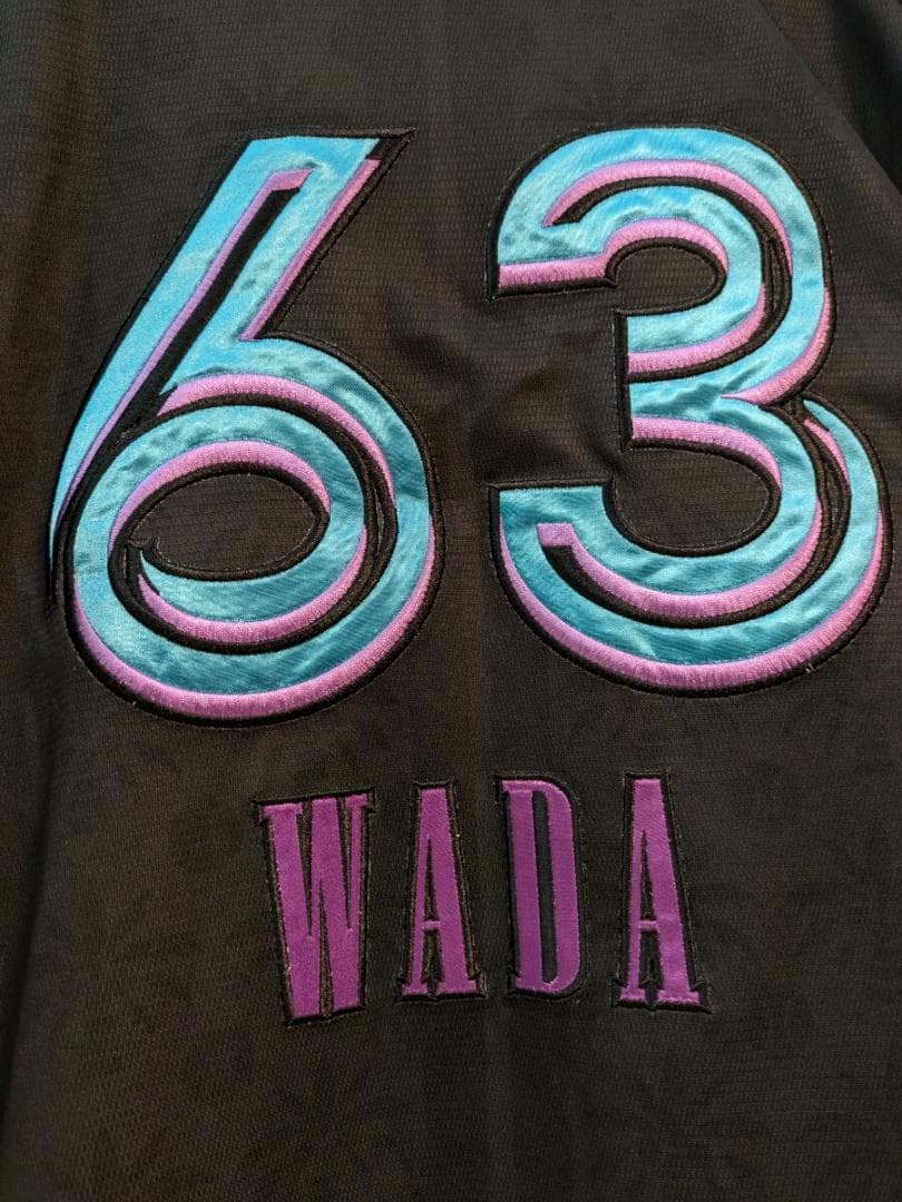 千葉ロッテマリーンズ 和田康士朗 63 M ユニフォーム BSW　黒 紫青①